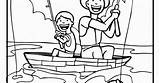 Fishing Coloring Dad Father sketch template
