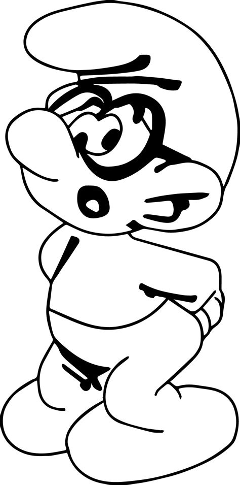 smurf picture brainy smurf coloring page wecoloringpagecom