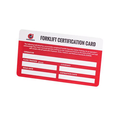 premium forklift certification cards  sale class  ii iii iv