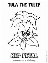 Coloring Scout Daisy Girl Pages Petal Scouts Petals Red Tula Tulip Friends Strong Law Activities Courageous Print Maze Makingfriends Flower sketch template