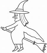 Coloring Witch Halloween Witches Pages Broom Colouring Printable Drawing Print Room Hat Broomstick Kids Flying Sheets Bigactivities Book Cat Draw sketch template