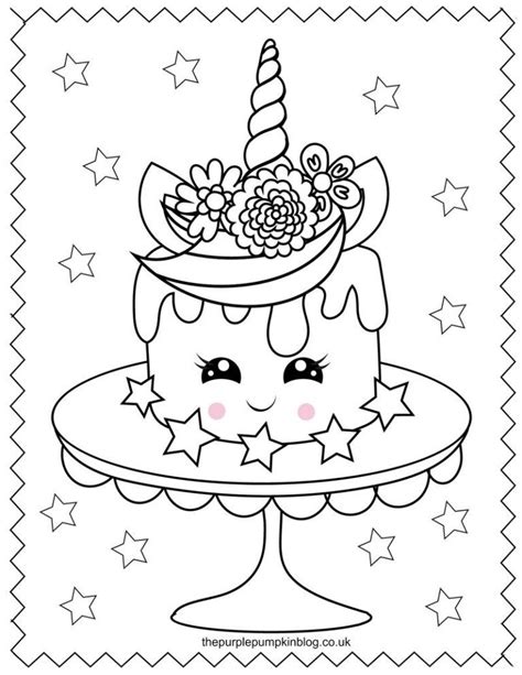 unicorn cake coloring pages kyle dillard