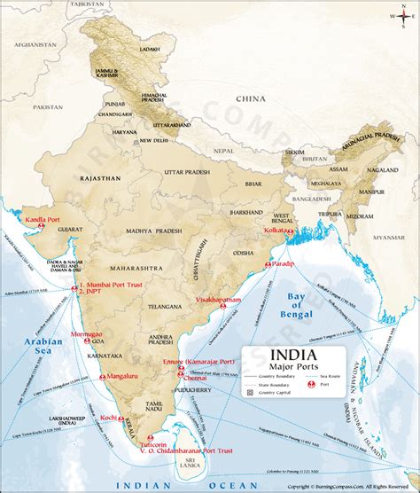 india major port map india major seaport map