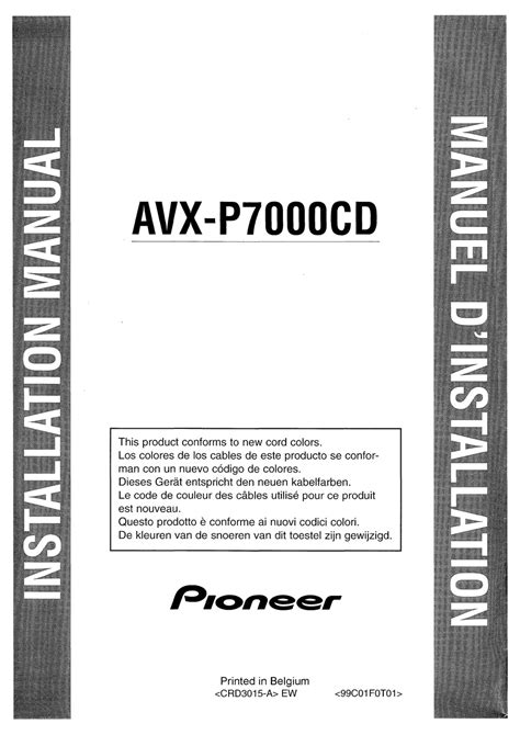 pioneer avx pcd installation manual   manualslib