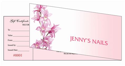 explore  printable nail salon gift certificate template gift