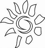 Sun Outline Clipart Coloring Book Drawing Pattern Clip Line Icon Drawings Svg Vector Cliparts Draw Logo Silhouette Sol Artistic Summer sketch template
