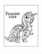 Alicorn Luna Mlp sketch template