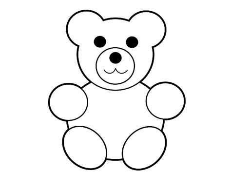 teddy bear template clipart