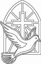 Doves Christian sketch template