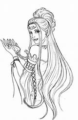 Aphrodite Coloring Pages Adult Drawing Stunning Goddess Coloriage Printable Drawings Girl Hair Fairy Sheets Color Kidsplaycolor Ausmalbilder Colouring Mermaid Kids sketch template