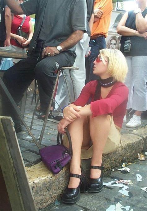sitting on the sidewalk upskirt sorted by position