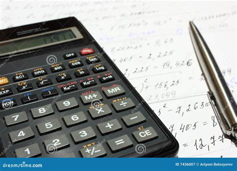 calculations stock image image  paper study science