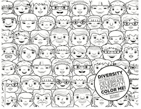 printable diversity coloring page myfamilybuilders