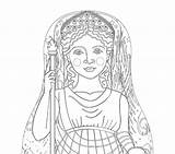 Juno Coloring Printable Goddess Matryoshka Roman Sheet  sketch template