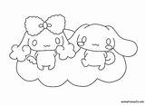 Sanrio Cinnamoroll Kuromi Melody sketch template