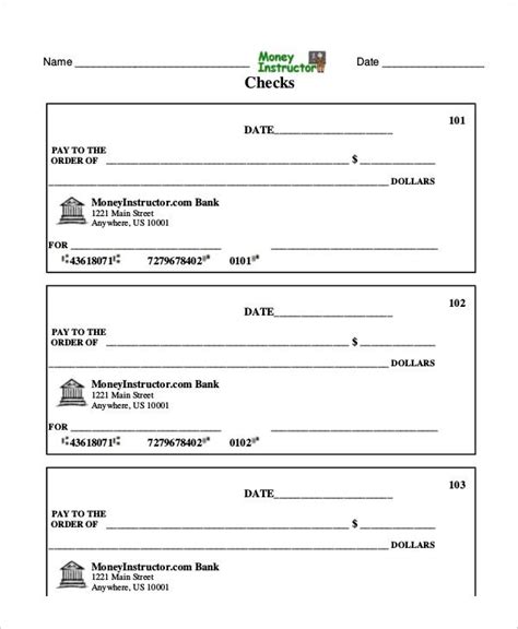 payroll check templates ms word excel  samples