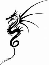 Tribal Dragon Tattoo sketch template