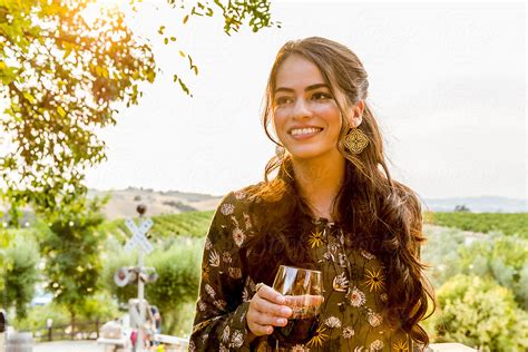 pretty latina woman in wine country by jayme burrows