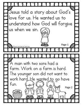 bible story activities  prodigal son bible lessons bible stories