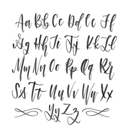 learning  basics  modern calligraphy hand lettering alphabet