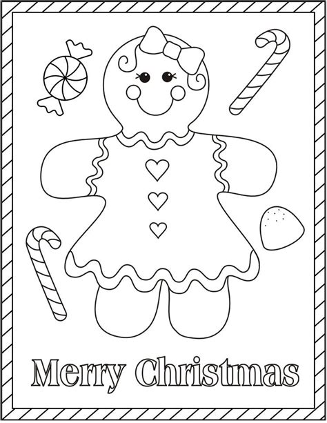 gingerbread girl coloring pages