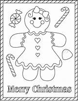 Gingerbread Coloring Christmas Pages Girl Girls Sheets Printable Man Cards Kids Noel Merry Print Para Cookies Decorations Xmas Colors Visit sketch template