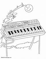 Coloring Pages Synthesizer Music Piano Kids Bestcoloringpages Printable Instruments Choose Board sketch template