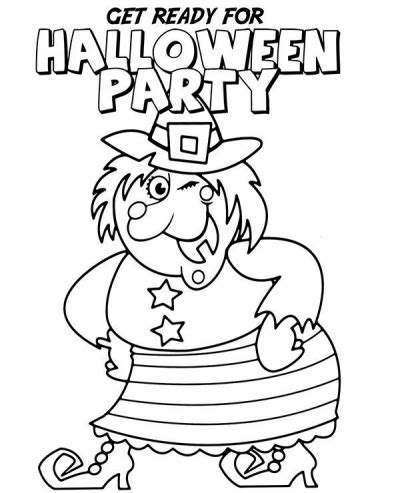 funny halloween party coloring page topcoloringpagesnet