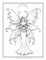 Coloring Pages Fairy Molly Harrison Bleeding Heart Adult Grayscale Fantasy Books Colouring Fairies Color Printable Amy Brown Moon Blue Getcolorings sketch template