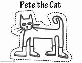 Pete Cat Coloring Pages Puppet Printable Color Print Kids sketch template