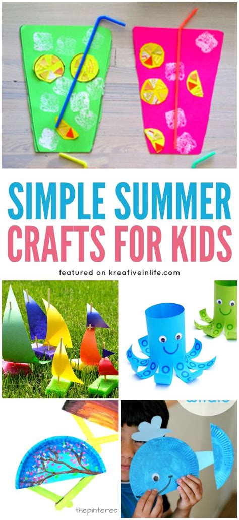 simple summer crafts  kids summer crafts  toddlers summer camp