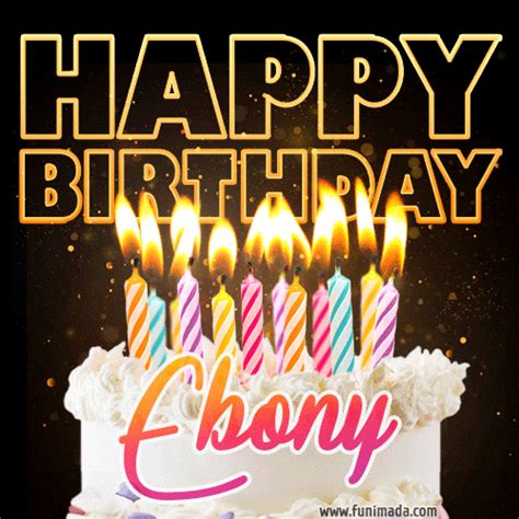 ebony animated happy birthday cake gif image  whatsapp   funimadacom