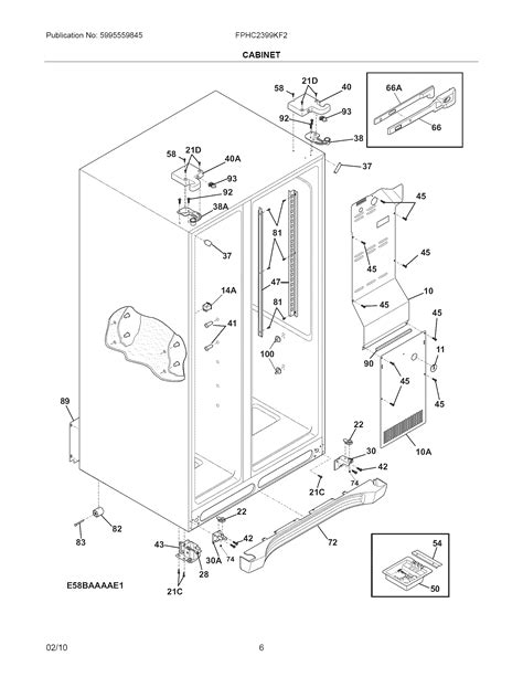 frigidaire refrigerator cabinet parts model fphckf searspartsdirect