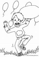 Happy Coloring Pages Print Hellokids Balloons Color sketch template
