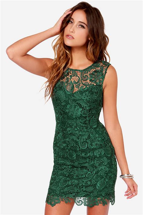 Pretty Green Dress Lace Dress Backless Dress 66 00