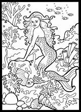 Coloring Pages Dover Mermaid Publications Desenhos Choose Board Mermaids Salvo Uploaded User sketch template
