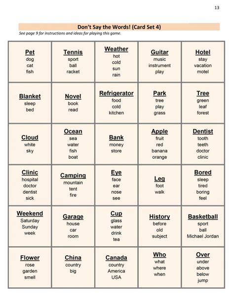 easy printable taboo cards printable word searches