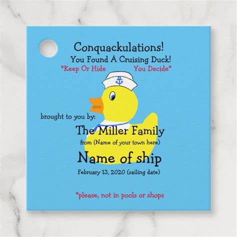 printable cruise duck tags printable word searches