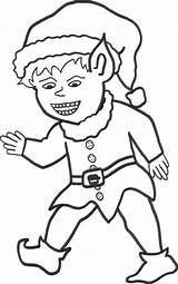 Duendes Colorear Navidad Elfe Duende Elves Personnages Desenho Ayudante Papá Reno Pintarcolorear Coloriages sketch template