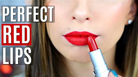 how to apply red lipstick perfectly using drugstore products youtube