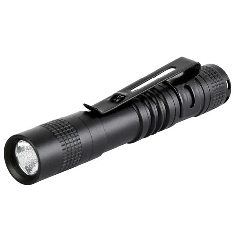 lumiparty mini led flashlight xpe led  lumen aaa battery powered belt clip handheld