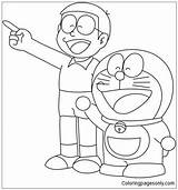 Doraemon Nobita Doremon Mewarnai Coloringpagesonly ระบาย Shocking Cosmico Crafts sketch template