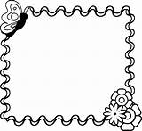Border Flower Coloring Clipart Borders Clip Flowers Computer sketch template