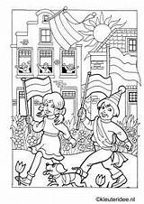 Kleurplaat Koningsdag Volwassenen Kleuteridee Kleurplaten Kleuters Holland Downloaden sketch template