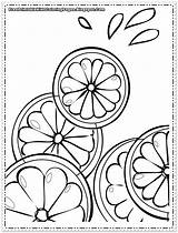 Orange Coloring Pages Kids Printable Fruit Slice Drawing Getdrawings sketch template