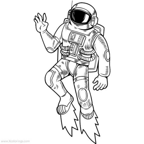 astronaut landed   planet coloring pages xcoloringscom