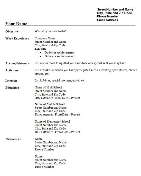 simple cv template word  students coverletterpedia