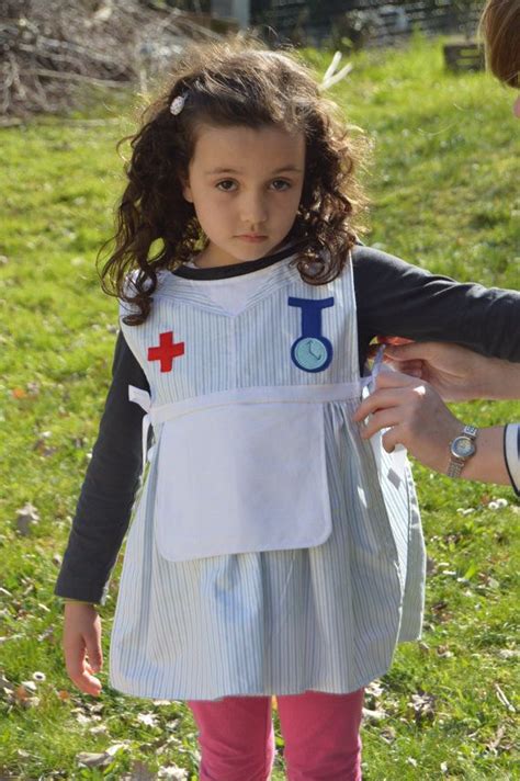 kids nurse dress  costume girl doctor dress cotton handmade