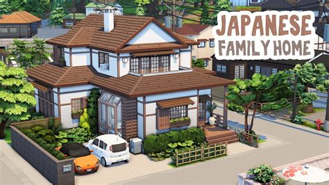 japanese family home  sims  speed build youtube