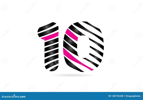 number  logo icon design typography stock vector illustration
